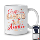 Personalized Custom Name Christmas Baking Auntie; Adorable X-mas Santa Gingerbreads; Family T-Shirt