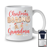 Personalized Custom Name Christmas Baking Grandma; Adorable Santa Gingerbreads; Family T-Shirt