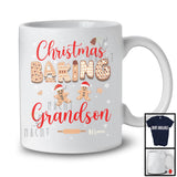 Personalized Custom Name Christmas Baking Grandson; Adorable Santa Gingerbreads; Family T-Shirt