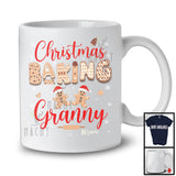 Personalized Custom Name Christmas Baking Granny; Adorable X-mas Santa Gingerbreads; Family T-Shirt