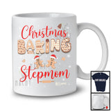 Personalized Custom Name Christmas Baking Stepmom; Adorable Santa Gingerbreads; Family T-Shirt