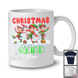 Personalized Custom Name Christmas Squad; Joyful Three X-mas Elf Dancing; Family Group T-Shirt