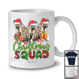 Personalized Custom Name Christmas Squad; Lovely Plaid Three Santa Hyenas; Animal Lover T-Shirt