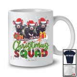 Personalized Custom Name Christmas Squad; Lovely Plaid Three Santa Rats; Animal Lover T-Shirt