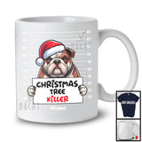 Personalized Custom Name Christmas Tree Killer; Lovely Santa Bulldog Dog's Fault; Damage Tree T-Shirt