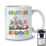 Personalized Custom Name Christmas With My Gnomies, Lovely X-mas Tree Four Gnomes, Candy Cane T-Shirt