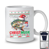 Personalized Custom Name Christmusk; Merry Christmas Sweater Santa Muskellunge; Fishing T-Shirt