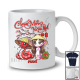 Personalized Custom Name Chuc Mung Nam Moi; Joyful Lunar New Year Vietnamese Girl Snake T-Shirt