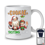 Personalized Custom Name Cookie Tasting Crew; Adorable Christmas Santa ELF; Family T-Shirt