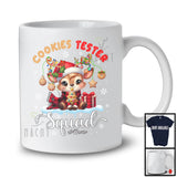 Personalized Custom Name Cookies Tester Squad; Lovely Christmas Plaid Santa Reindeer; Baker T-Shirt