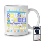 Personalized Custom Name Cousin Crew 2024; Amazing Hanukkah Menorah Sweater; Family T-Shirt