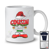 Personalized Custom Name Cousin Crew; Amazing Christmas Plaid Santa; Family X-mas Group T-Shirt