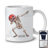 Personalized Custom Name Dabbing Bowling Skeleton, Cheerful Halloween Sport Player Team T-Shirt