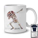 Personalized Custom Name Dabbing Football Skeleton, Cheerful Halloween Sport Player Team T-Shirt