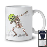 Personalized Custom Name Dabbing Tennis Skeleton, Cheerful Halloween Sport Player Team T-Shirt