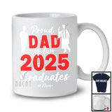 Personalized Custom Name Dad Of Two 2025 Graduates; Proud Father's Day Twin Boys; Graduation T-Shirt