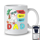 Personalized Custom Name Dad, Cute Summer Vacation Bichon Frise Sunglasses, Family Group T-Shirt