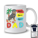 Personalized Custom Name Dad, Cute Summer Vacation Rottweiler Sunglasses, Family Group T-Shirt