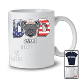 Personalized Custom Name Dad, Lovely 4th Of July Father's Day Pug, Patriotic Family T-Shirt