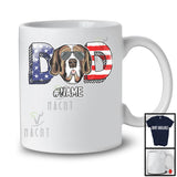 Personalized Custom Name Dad, Lovely 4th Of July Father's Day St. Bernard, Patriotic Family T-Shirt