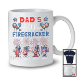 Personalized Custom Name Dad's Little Firecracker, Proud 4th Of July Fireworks, Patriotic T-Shirt