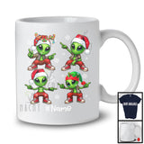 Personalized Custom Name Dancing Aliens Dance Challenge; Lovely Christmas UFO; Snowing T-Shirt