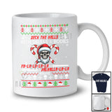 Personalized Custom Name Deck The Halls; Joyful Christmas Santa Skull; Valhalla Sweater T-Shirt