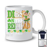 Personalized Custom Name Dibs On The Redhead; Cheerful St. Patrick's Day Irish Women; Drinking T-Shirt