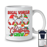 Personalized Custom Name Dispatcher Christmas Crew; Cheerful Plaid X-mas Pajama; Careers Jobs T-Shirt