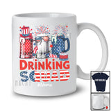 Personalized Custom Name Drinking Squad; Joyful 4th Of July Three Beer Glasses; Drunker T-Shirt