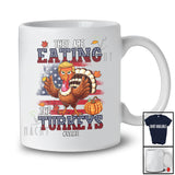 Personalized Custom Name Eating The Turkeys; Cool Thanksgiving Trump Turkey; American Flag T-Shirt