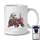 Personalized Custom Name Elf Driving Tractor, Adorable Christmas ELF Driver, X-mas Team T-Shirt