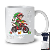 Personalized Custom Name Elf Riding Dirt Bike, Adorable Christmas ELF Rider, X-mas Team T-Shirt