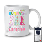 Personalized Custom Name Every Bunny's Favorite Librarian; Amusing Easter Eggs Three Bunnies T-Shirt