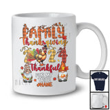 Personalized Custom Name Family Thanksgiving 2024; Thankful Plaid Chicken Turkey Gnomes T-Shirt