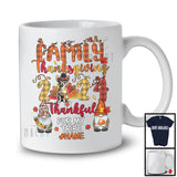 Personalized Custom Name Family Thanksgiving 2024; Thankful Plaid Chihuahua Turkey Gnomes T-Shirt