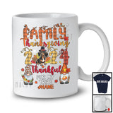 Personalized Custom Name Family Thanksgiving 2024; Thankful Plaid Dachshund Turkey Gnomes T-Shirt