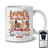 Personalized Custom Name Family Thanksgiving 2024; Thankful Plaid Leonberger Turkey Gnomes T-Shirt