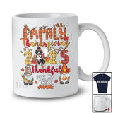 Personalized Custom Name Family Thanksgiving 2025; Thankful Plaid Bernedoodles Turkey Gnomes T-Shirt