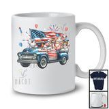 Personalized Custom Name Farm Animal On Pickup Truck, Humorous 4th Of July Farmer, Patriotic T-Shirt