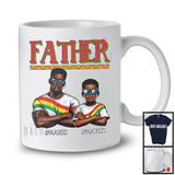 Personalized Custom Name Father Son, Proud Father's Day Juneteenth Black, Afro Family T-Shirt