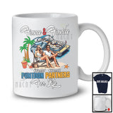 Personalized Custom Name Fiance & Fiancee Pontoon Partners, Happy Summer Vacation Couple T-Shirt