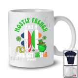 Personalized Custom Name French Wee Bit Irish; Joyful St. Patrick's Day Shamrock Flag; Family T-Shirt