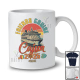 Personalized Custom Name Friends Cruise Cajun 2025; Joyful Summer Vacation Vintage Retro T-Shirt