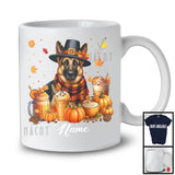 Personalized Custom Name German Shepherd Coffee Smoothie, Lovely Thanksgiving Pumpkin Drinks T-Shirt