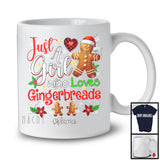 Personalized Custom Name Girl Loves Gingerbreads; Fantastic Christmas Gingerbread; Snowing T-Shirt