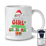 Personalized Custom Name Girl Who Loves Christmas; Amusing X-mas Tree Santa; Friends Family T-Shirt