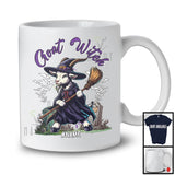 Personalized Custom Name Goat Witch, Adorable Halloween Goat With Broom, Family Group T-Shirt