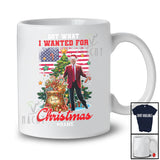 Personalized Custom Name Got What I Wanted For Christmas; Amazing X-mas Tree US Flag; Trump 2024 T-Shirt