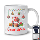 Personalized Custom Name Grandma; Adorable Christmas Lights Ornaments Gnomes; Family T-Shirt